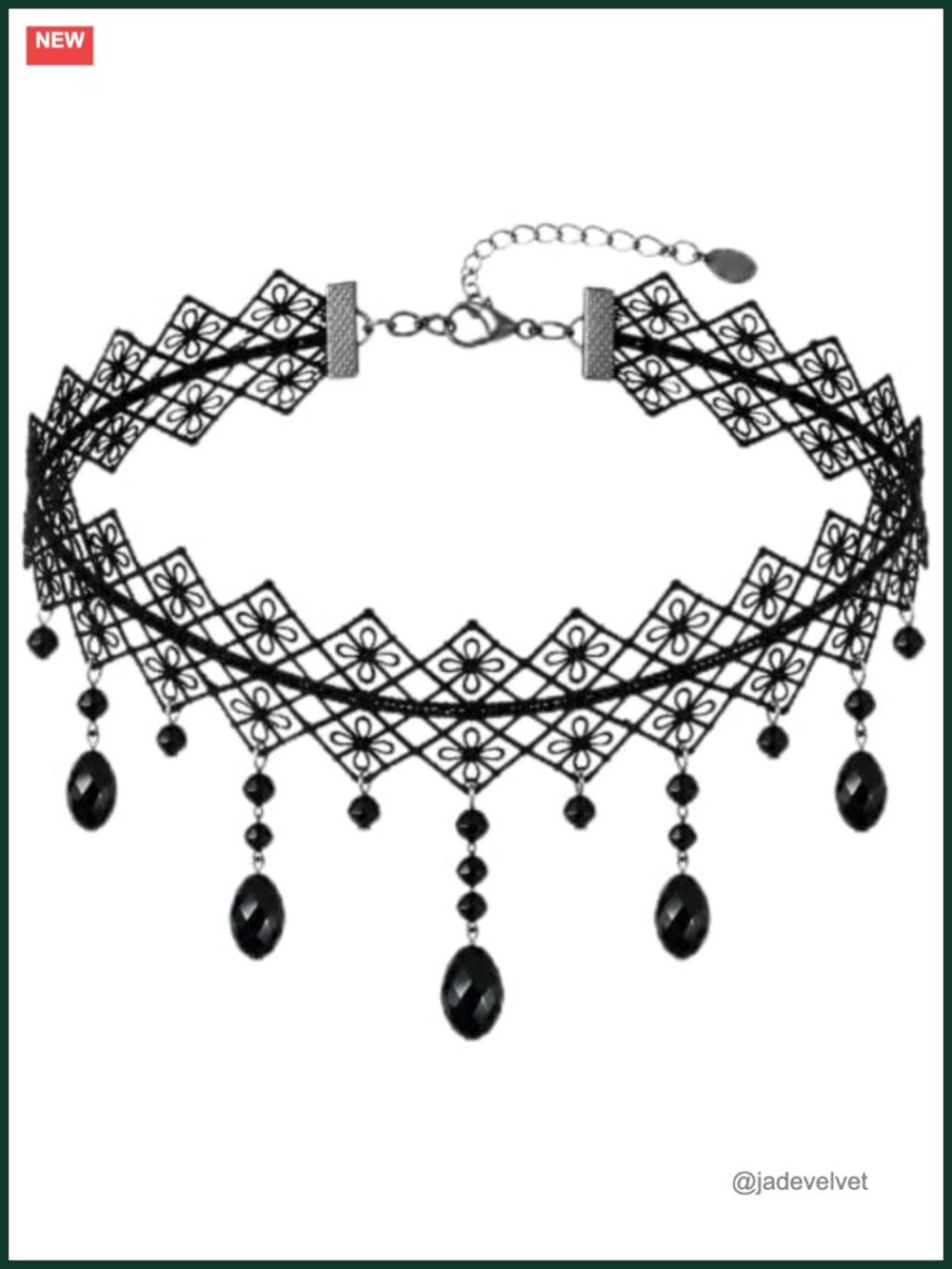 Gothic Lace Velvet Choker Necklace Adjustable Women's Collar